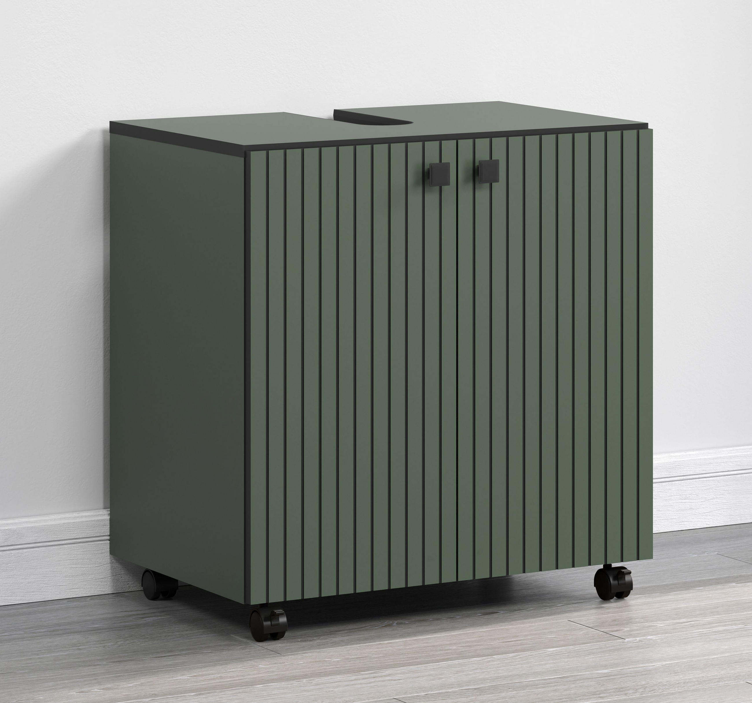 WASCHBECKENUNTERSCHRANK PureBliss Grün - Grün, Holzwerkstoff (60/64/42cm) - Trendteam