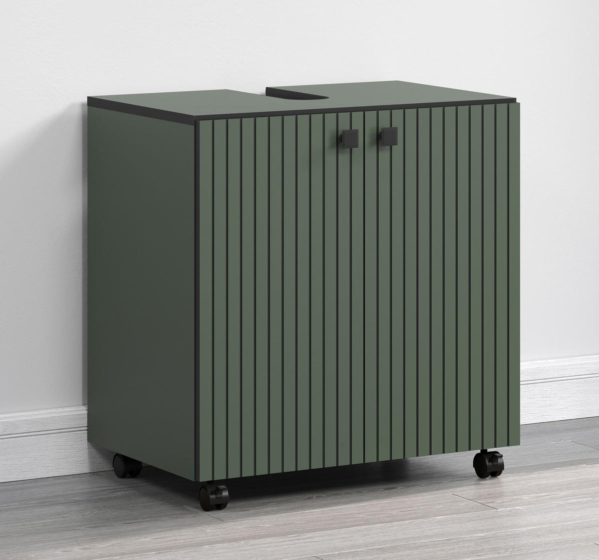 WASCHBECKENUNTERSCHRANK PureBliss Grün - Grün, Holzwerkstoff (60/64/42cm) - Trendteam
