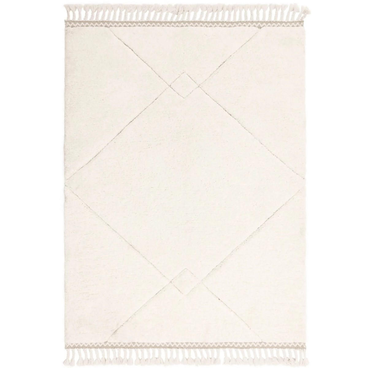 TEPPICH für Wohn- und Schlafzimmer NADOR Weiß 160 x 230 cm - Weiß, Textil (160/230cm) - Novatrend