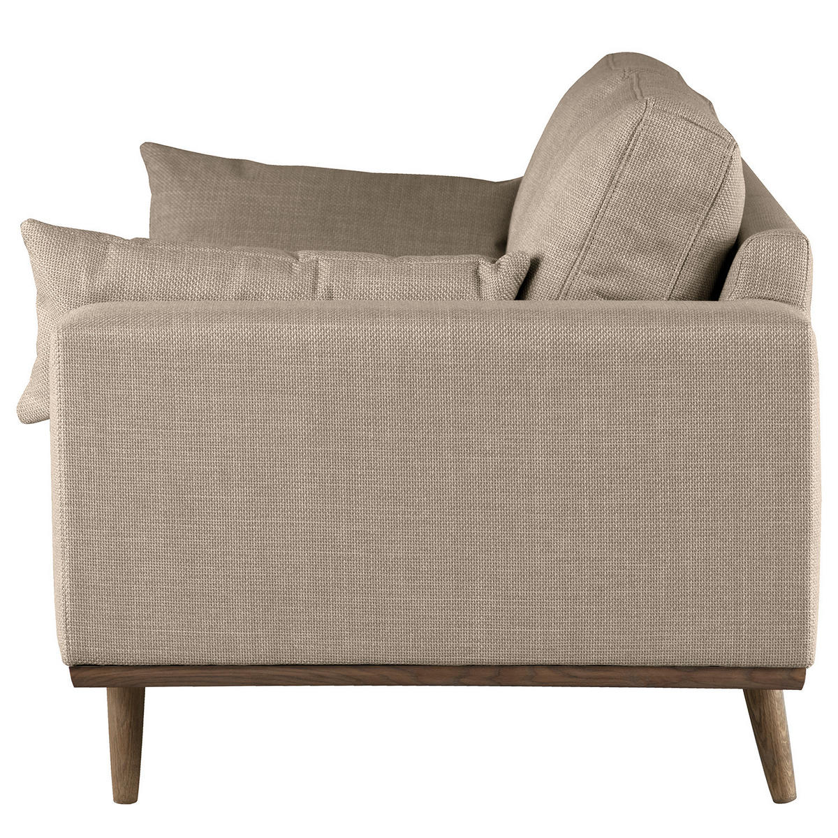 3-SITZER SOFA - Taupe, Textil (237/81/88cm) - home24