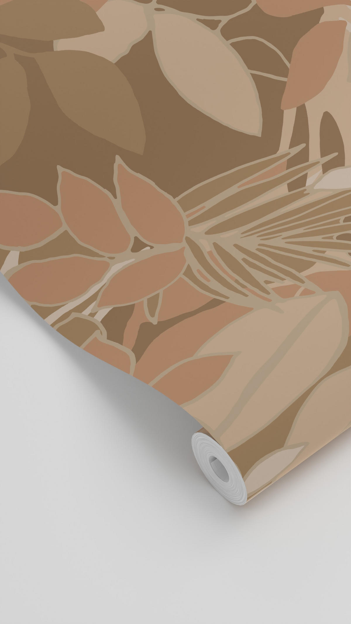 TAPETE Blätter 50 x 900 cm - Braun, Papier (50/900cm) - ESTAhome
