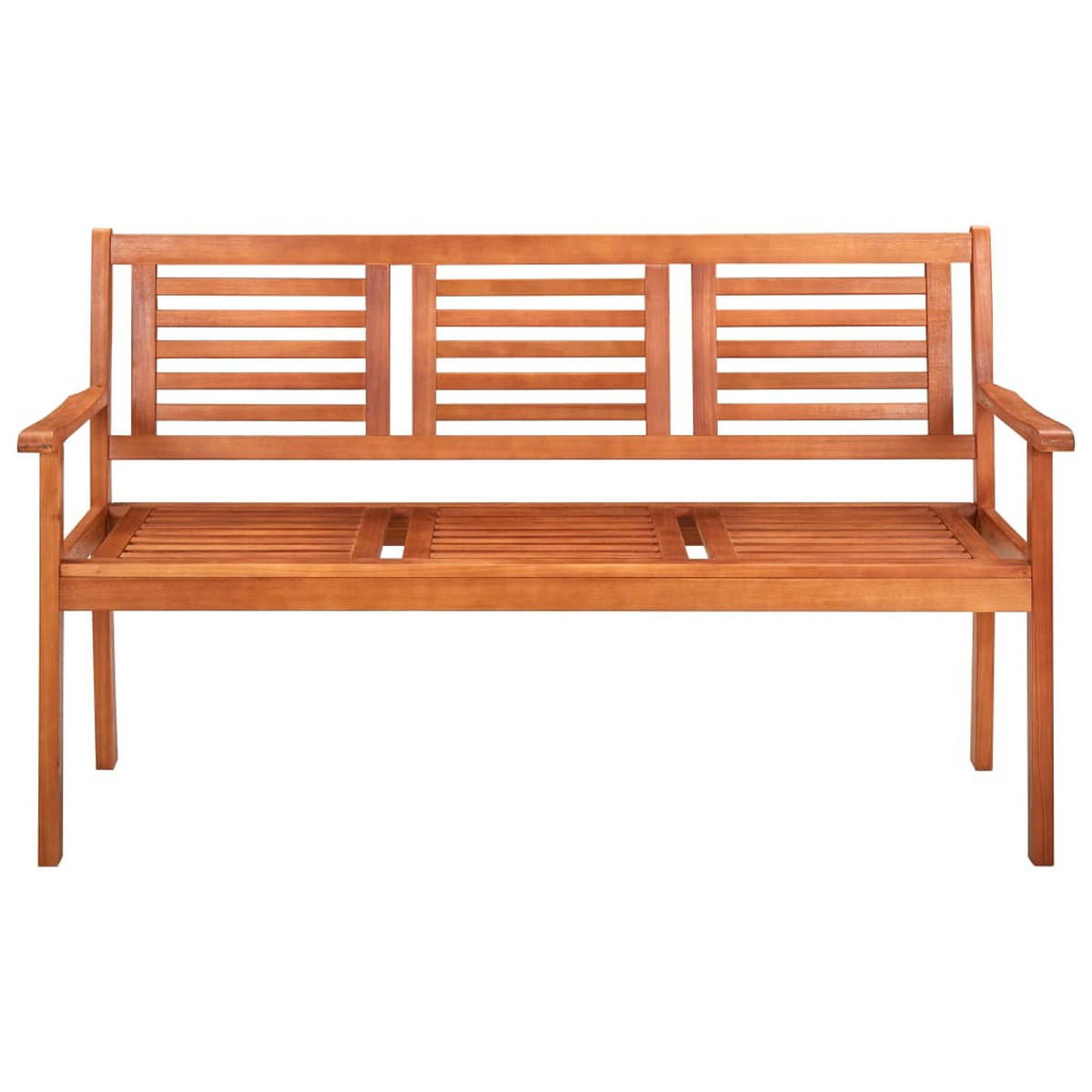 GARTENBANK 3-Sitzer 150 cm Massivholz Eukalyptus - Braun, Holz (150/89/60cm) - furnicato