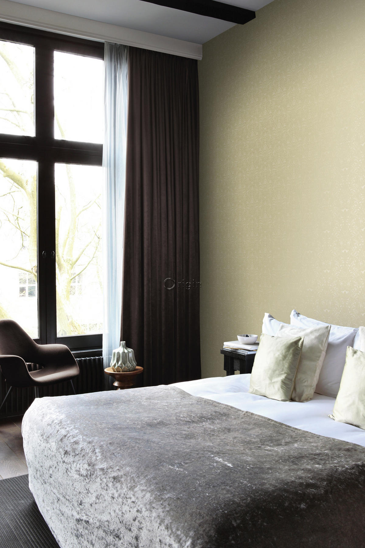 TAPETE Ornamente 53 cm x 10.05 m - Goldfarben, Papier (53/1000cm) - Origin Wallcoverings