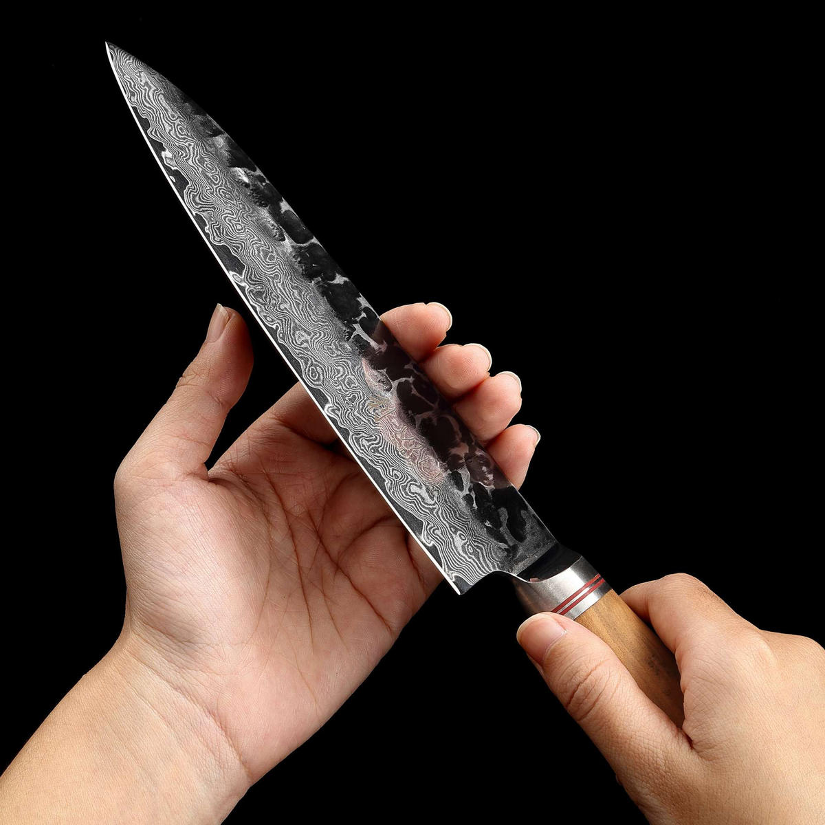 SANTOKUMESSER 17 cm - Braun, Holz/Metall (31cm) - Wakoli