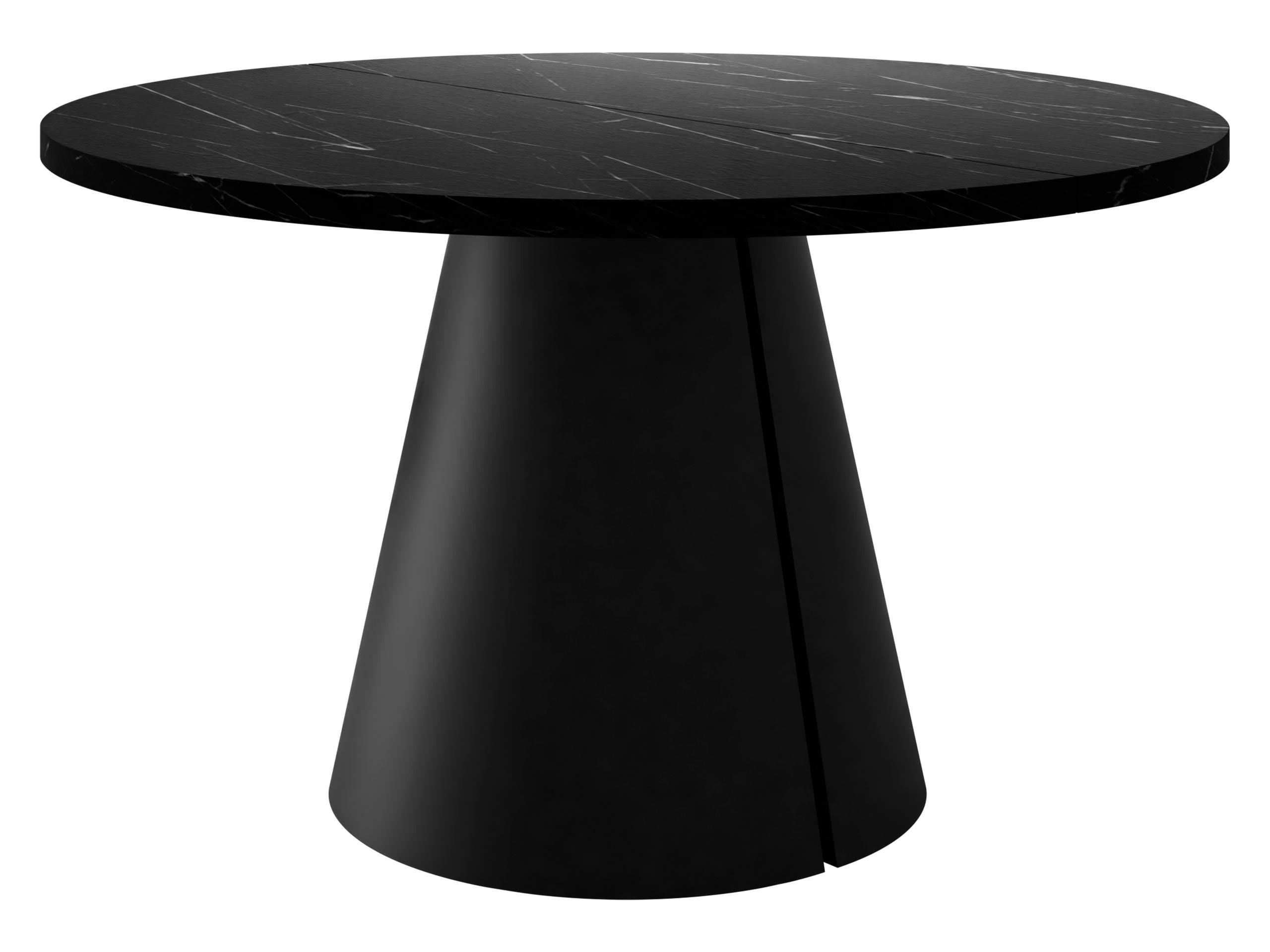 ESSTISCH Calma 100 - Schwarz, Holzwerkstoff/Metall (100/100/76cm) - MIRJAN24