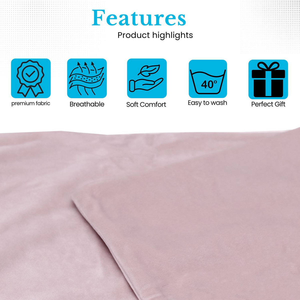 KISSENHÜLLEN-SET (2-tlg.) 40/40 cm (Rosa) - Rosa, Textil (40/40cm) - Intirilife