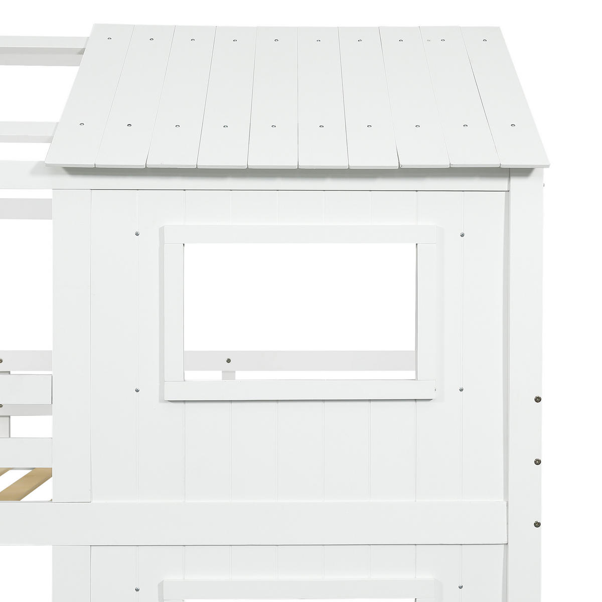 ETAGENBETT Treppenschrank Weiß 90x200cm - Weiß, Holz (90/200cm) - ComfortXL