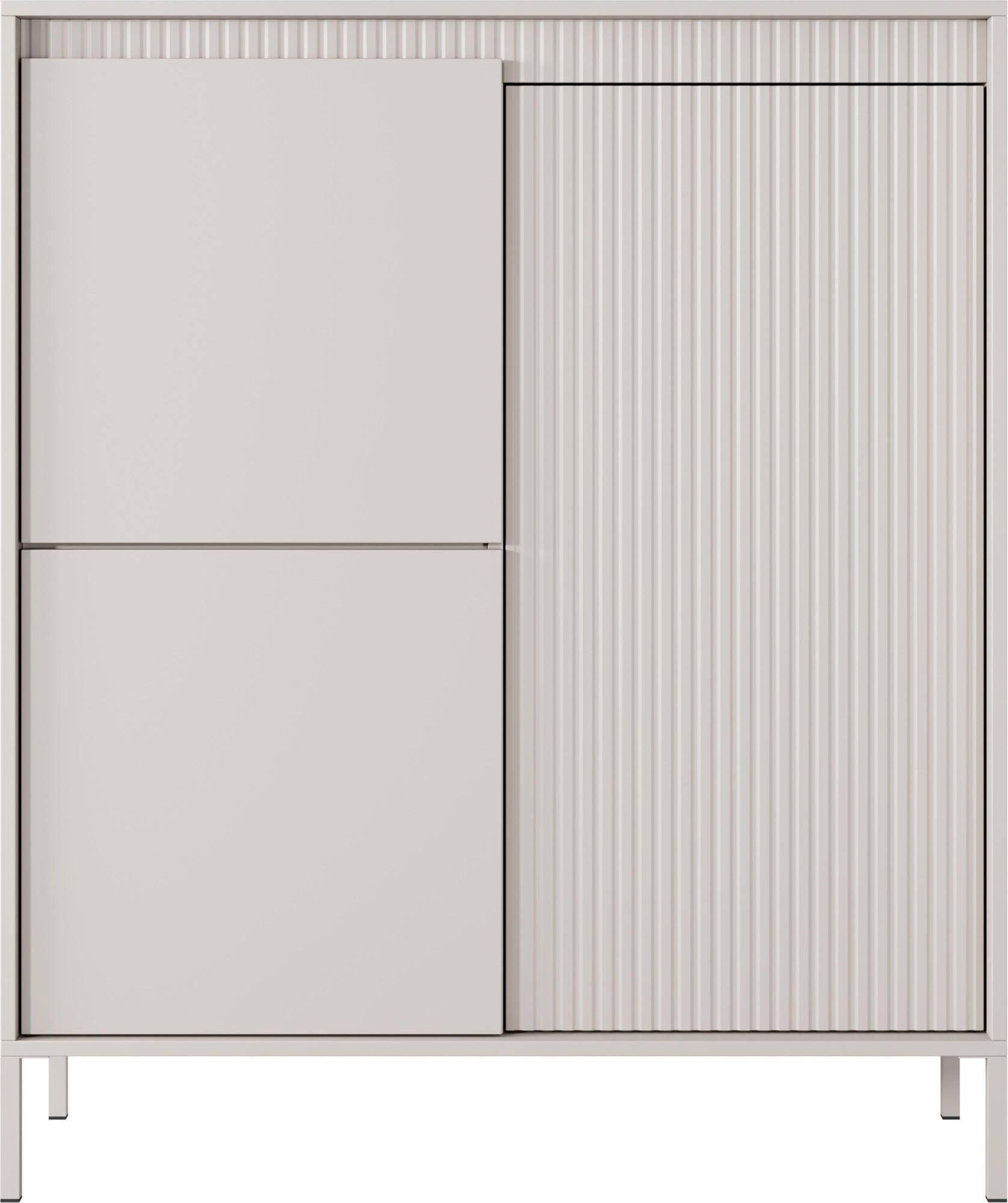 WFL Group Highboard Beige 103.5x123.4x39.5 cm