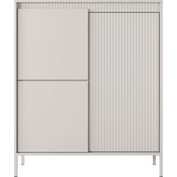 HIGHBOARD Cindy Beige 104/123/40 cm - Beige/Braun, Holzwerkstoff/Metall (103.5/123.4/39.5cm) - WFL GROUP