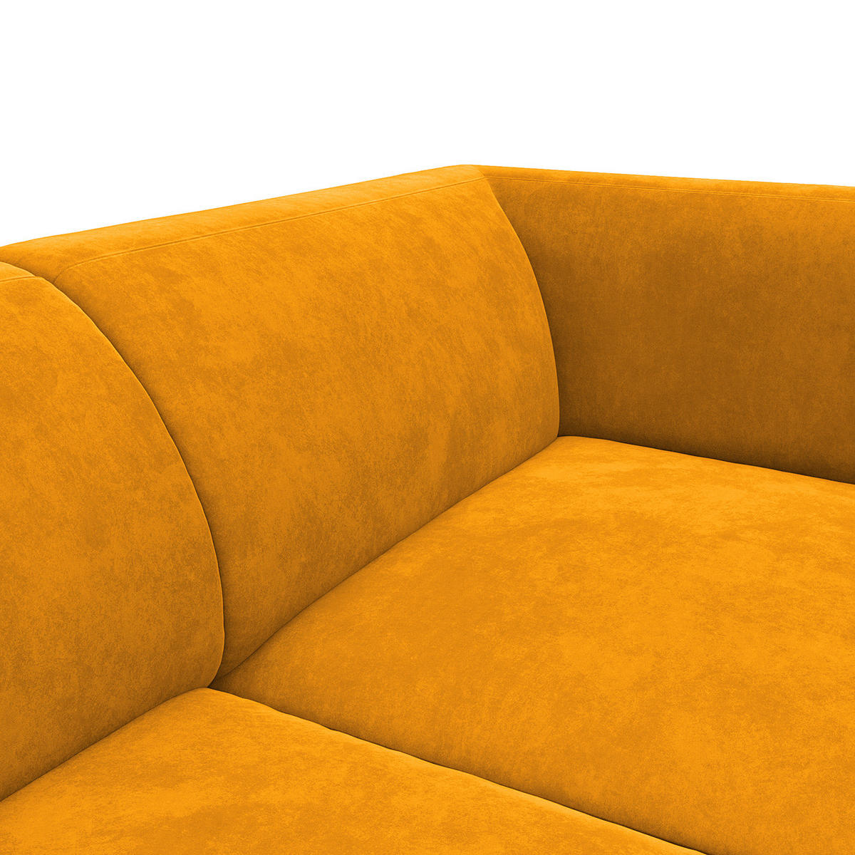 2,5-SITZER SOFA - Gelb/Schwarz, Textil/Metall (175/74/88cm) - home24