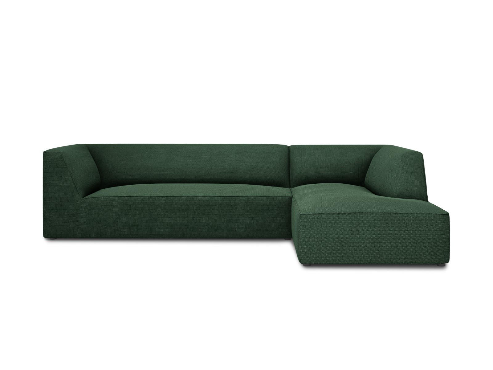 ECKSOFA rechts Ruby aus strukturiertem Stoff grün 4 Sitzplätze - Grün, Textil (180/273cm) - Micadoni