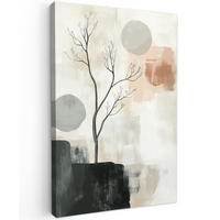 LEINWANDBILD Wabi sabi - Beige - Pflanze 90x140 cm - Sandfarben, Textil (90/140cm) - MuchoWow