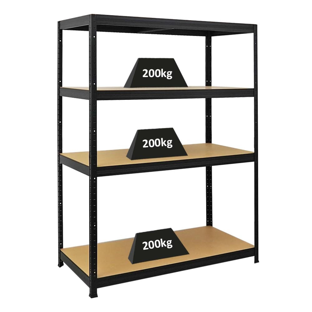 Proregal Schwerlastregal Schwarz 120x160x60 cm
