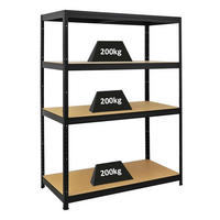 SCHWERLASTREGAL Big Elephant 160x120x60 cm Fachlast 200 kg Schwarz - Schwarz, Metall (120/160/60cm) - PROREGAL