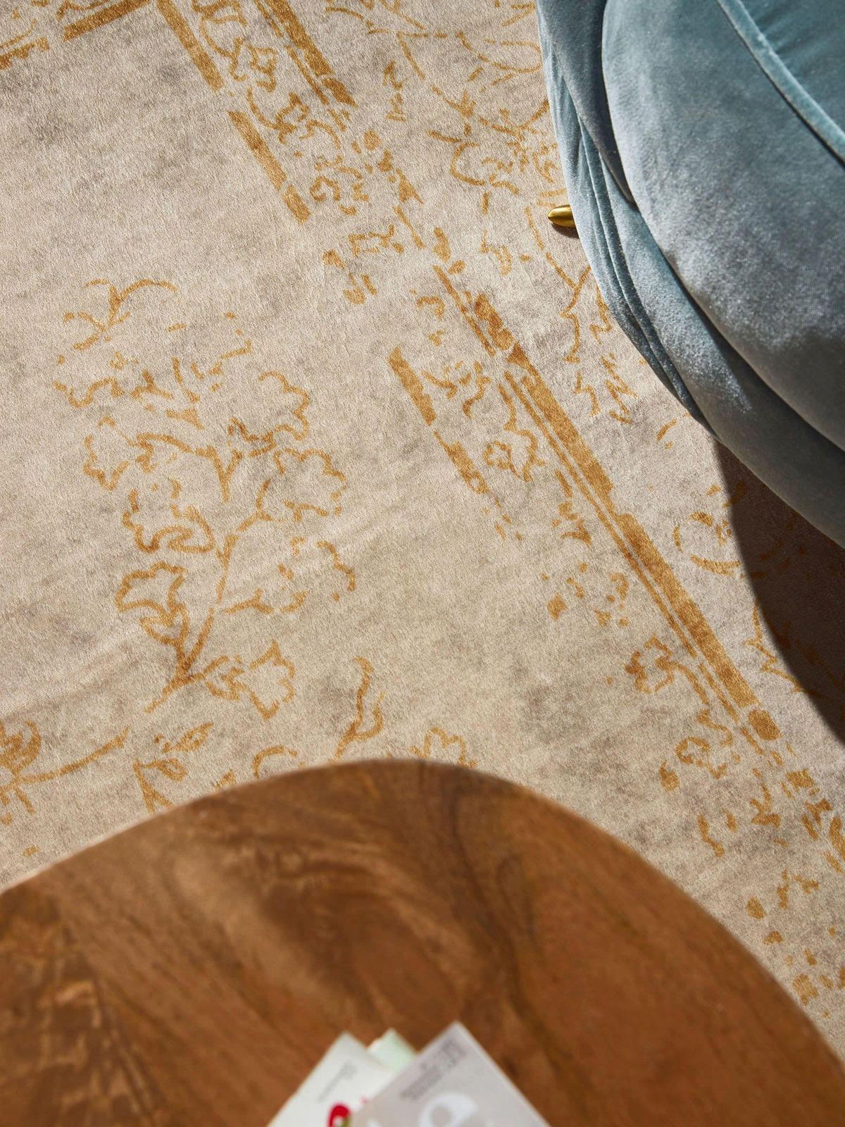 VINTAGE-TEPPICH Miray waschbar 80/150 cm - Beige/Gelb, Kunststoff (80/150cm) - benuta Nest