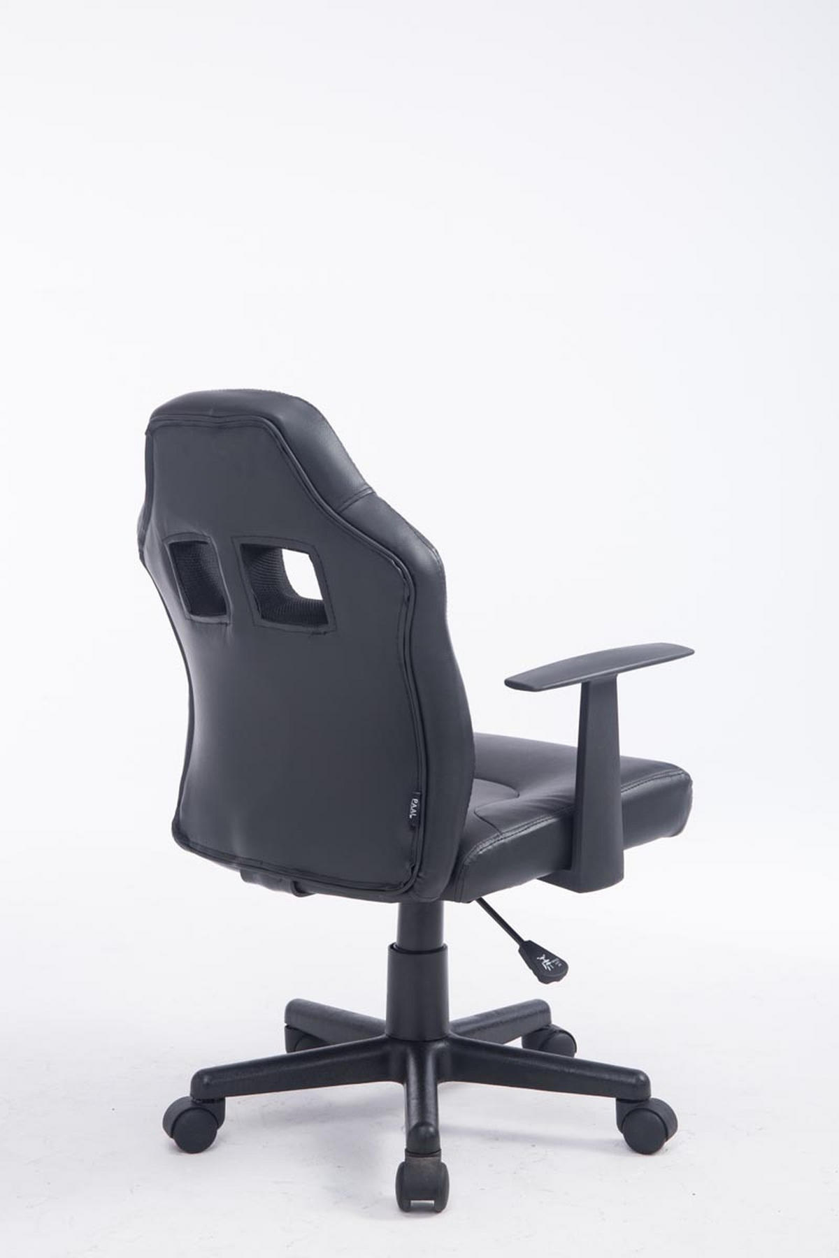 BÜROSTUHL Funny, Kunstleder Schwarz/Schwarz - Schwarz, Kunststoff/Textil (56/93/59cm) - TPFLiving