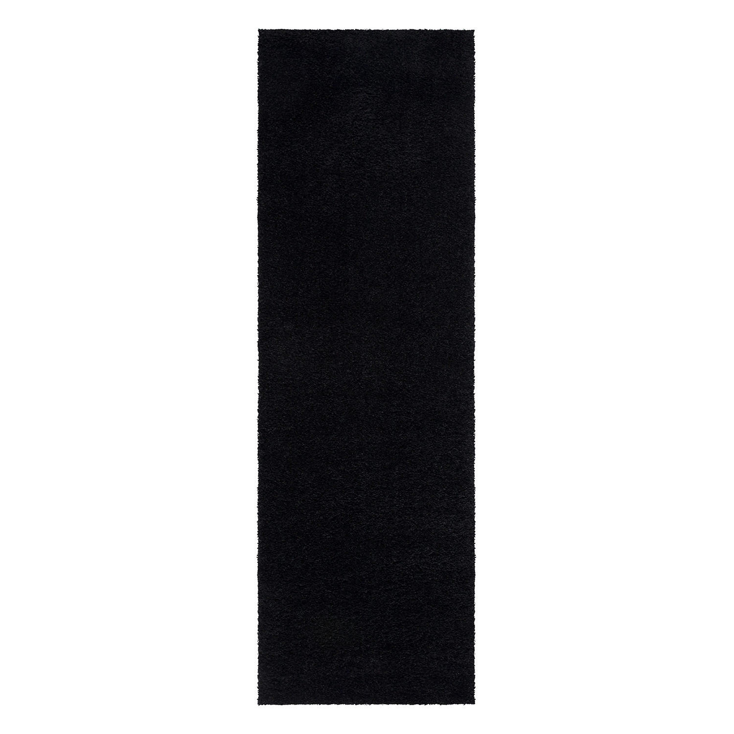 HOCHFLOR-TEPPICH City Shaggy 500 Schwarz 80x300 cm - Schwarz, Textil (80/300cm) - carpet city