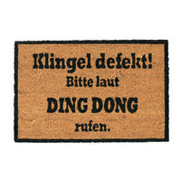 FUSSMATTE - Hellbraun, Kunststoff/Textil (60/40cm) - Relaxdays