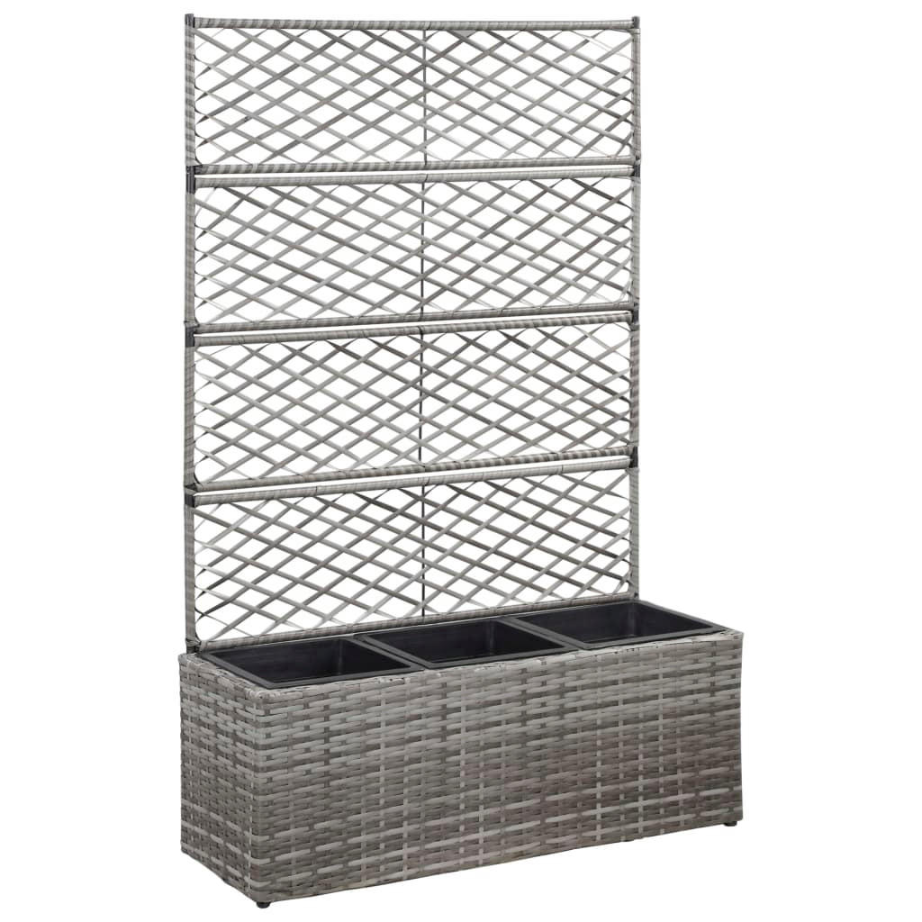 furnicato Hochbeet Grau 30x130x83 cm
