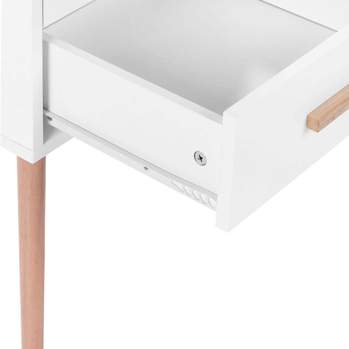 NOČNÍ STOLEK sada 2 ks Bílý - bílá, kompozitní dřevo (40/40/62cm) - Beliani