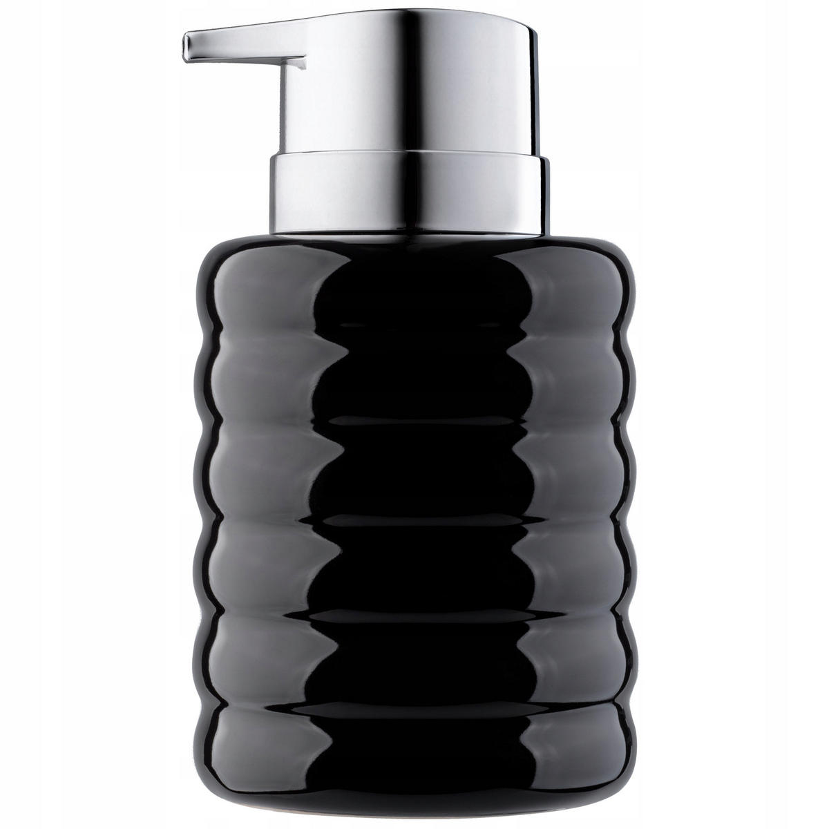 SEIFENSPENDER mit Pumpe 490 ml, schwarz - Schwarz, Keramik (9/15cm) - KADAX