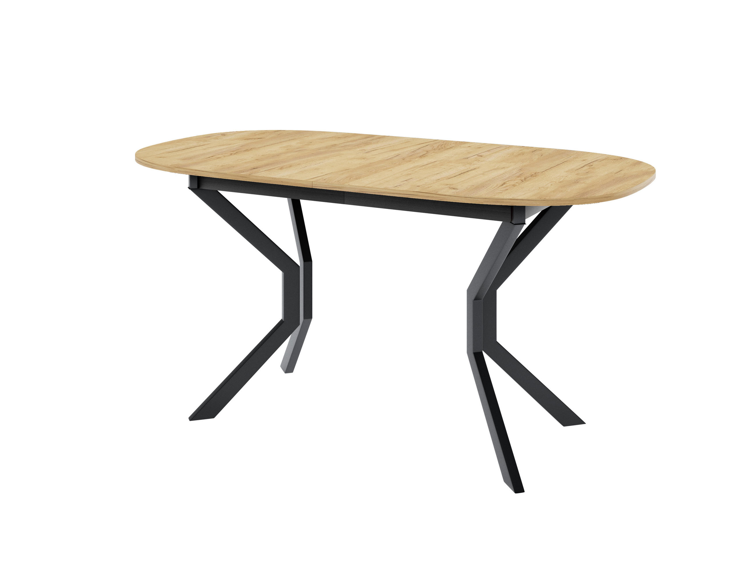 ESSTISCH VITO M Ausziehbar 150 - 190 / 80 x 77 cm - Goldfarben/Schwarz, Holz (150/80/77cm) - MASSENO