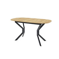 ESSTISCH VITO M Ausziehbar 150 - 190 / 80 x 77 cm - Goldfarben/Schwarz, Holz (150/80/77cm) - MASSENO