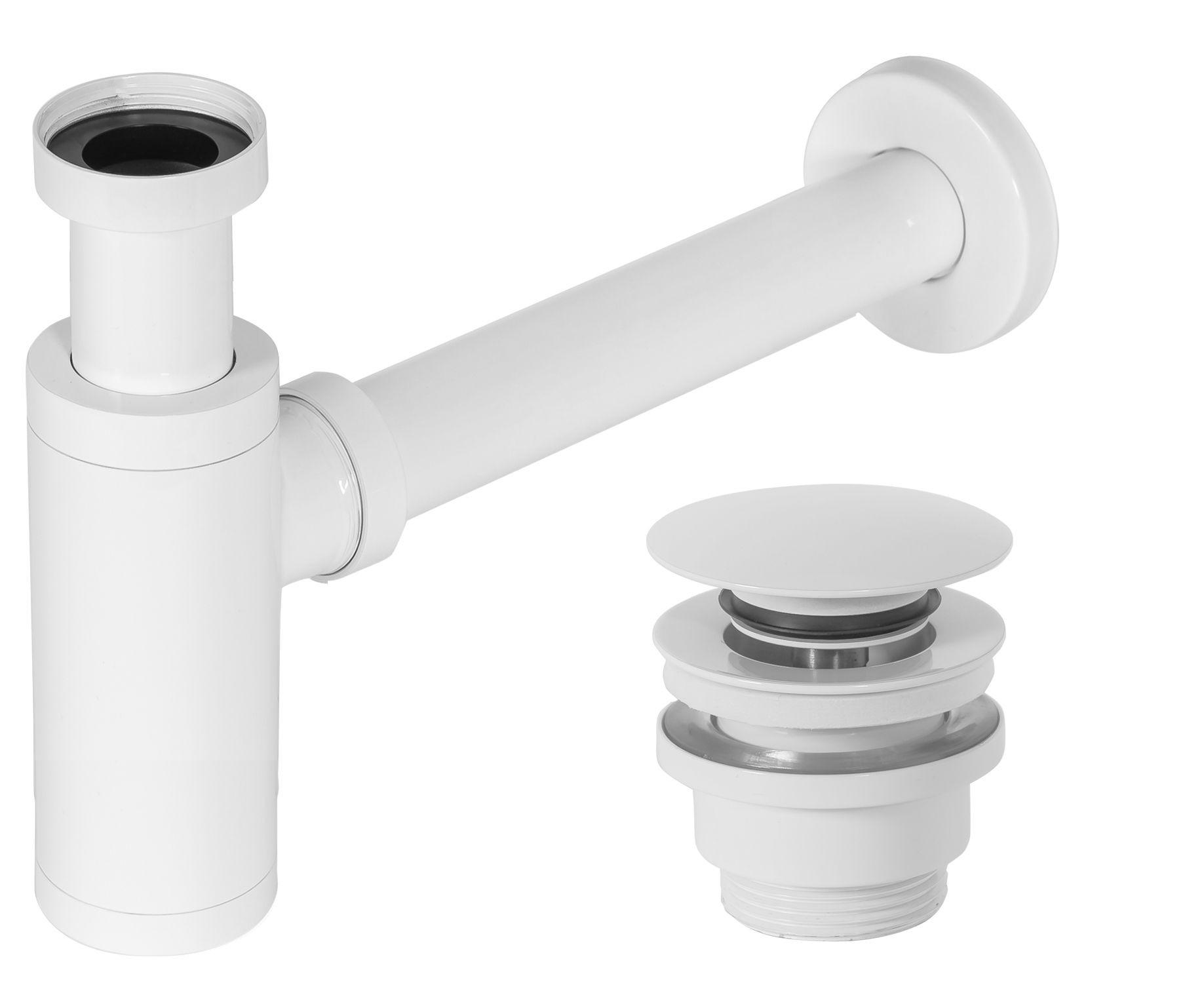 WASCHTISCH-SIPHON Klik-klak Universal Rea Weiß - Weiß, Metall (5/21/33.5cm) - REA