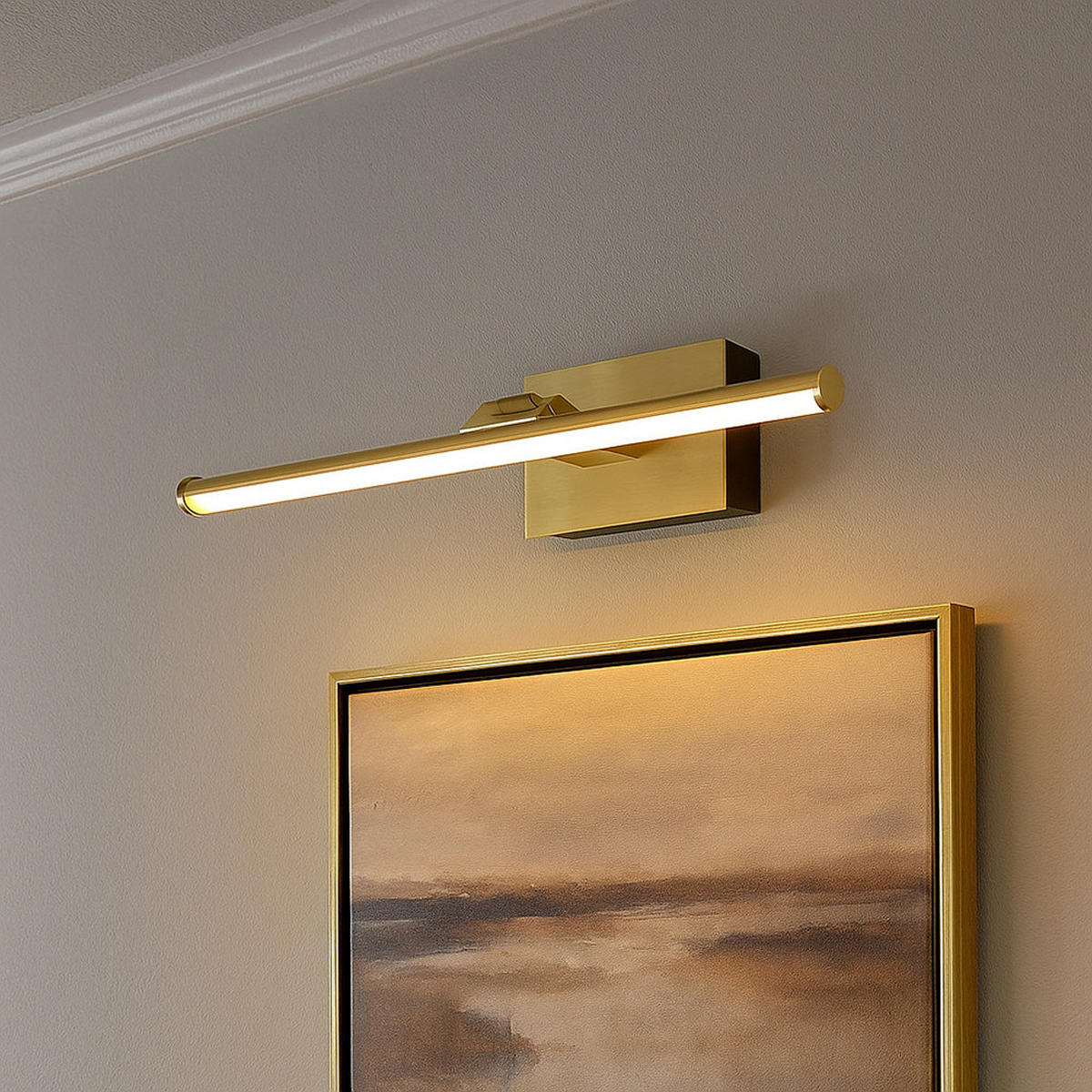 LED WANDLEUCHTE Jamie Messing Matt - Messingfarben, Metall (40/7.5/40cm) - Globo Lighting