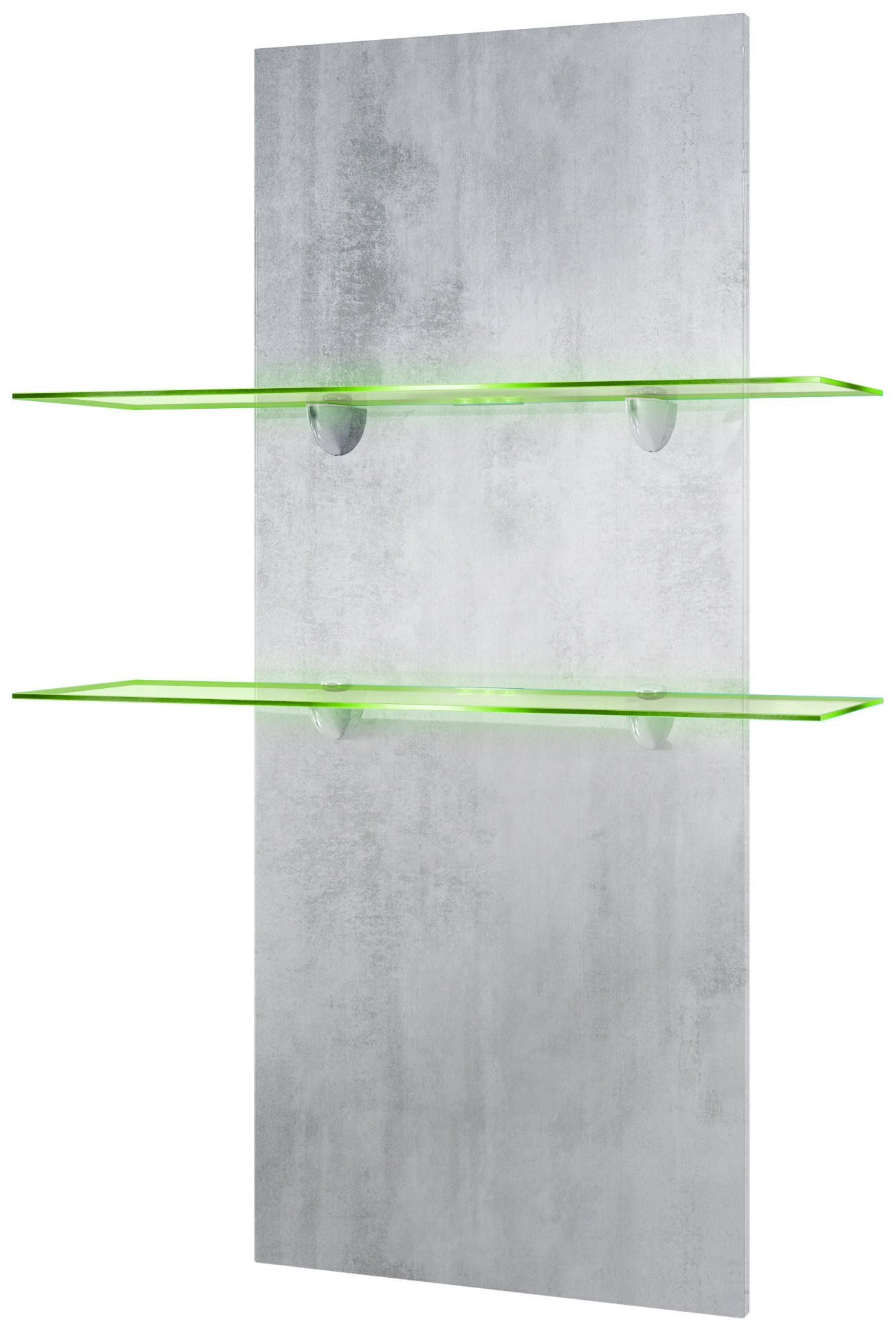 WANDREGAL Faro Beton Oxid Optik - Hellgrau, Holzwerkstoff (70/110/21cm) - Vladon