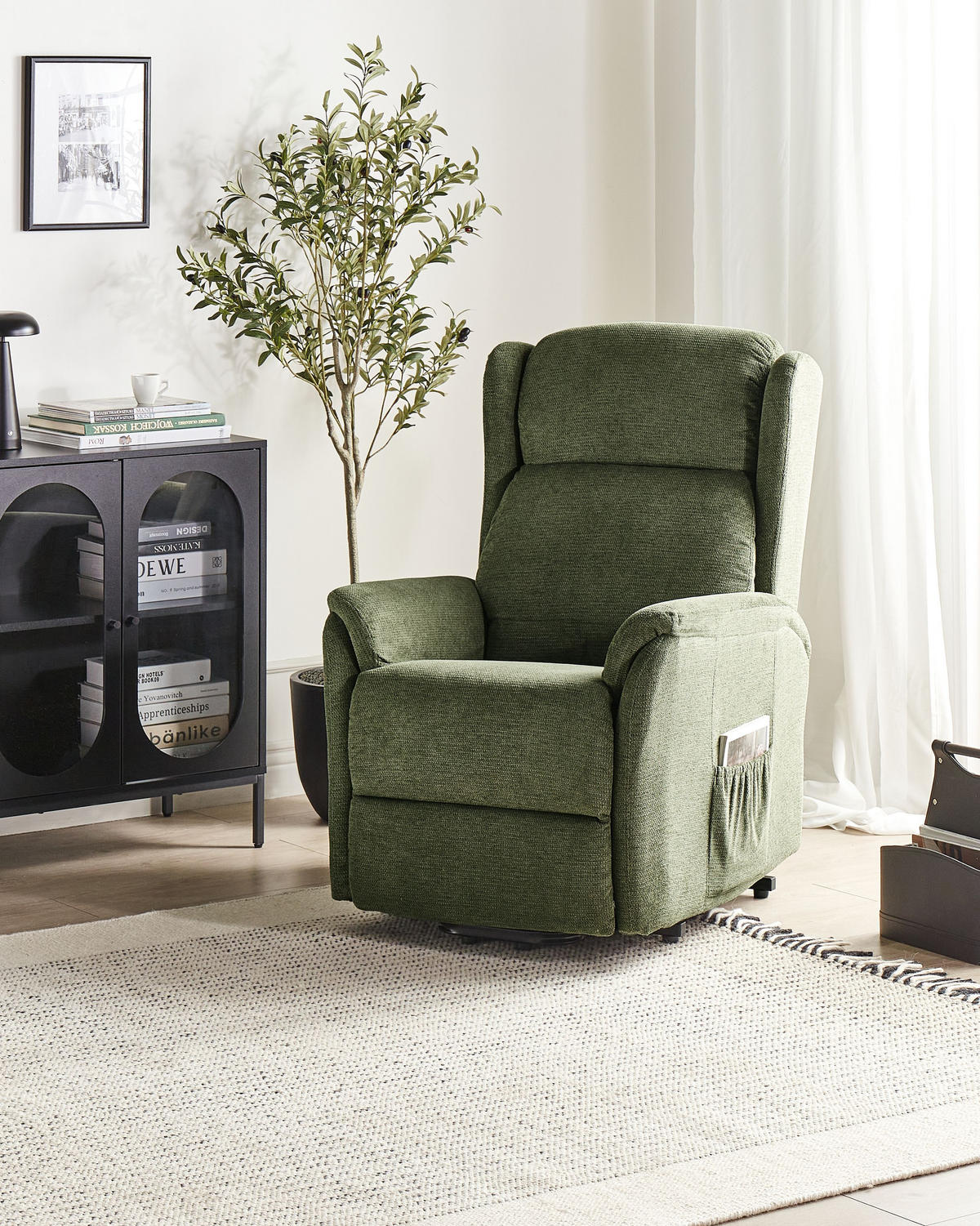 ELEKTRISCHER-FERNSEHSESSEL Grün Elegy - Grün, Textil (72/86/80cm) - Beliani