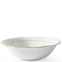 SALATSCHÜSSEL Chodziez MARIA TERESA Porzellan mit Goldrand, Weiß / Gold - Goldfarben/Weiß, Keramik (26cm) - KONSIMO®