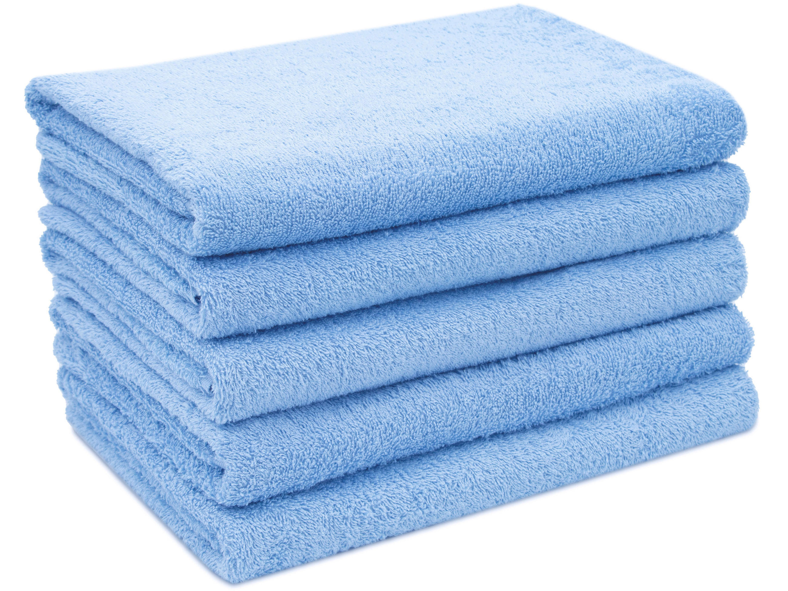 DUSCHTÜCHER, 5er-Set, 70x140 cm, 80% Baumwolle, 20% Polyester, Blau - Hellblau, Naturmaterialien (70/140cm) - Zollner
