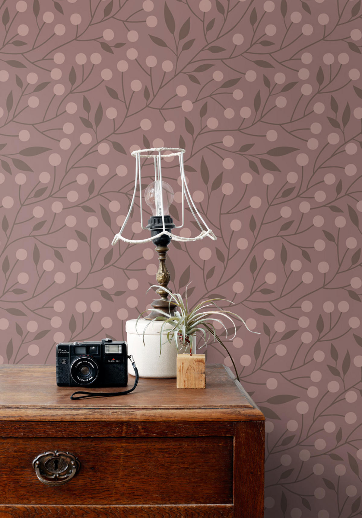 TAPETE Blumenmuster 50 x 900 cm - Lila, Papier (50/900cm) - ESTAhome