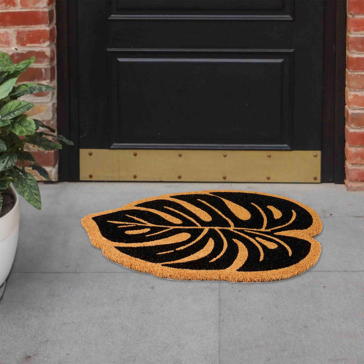 SCHMUTZFANGMATTE COCO SMART MONSTERA - Schwarz, Textil (40/60cm) - Astra