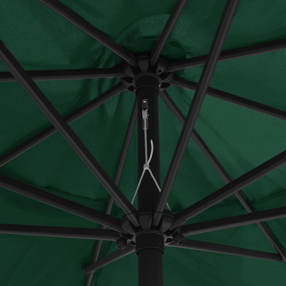 SONNENSCHIRM Mit Metall-Mast 390 Cm Grün - Grün, Textil (390/390cm) - vidaXL