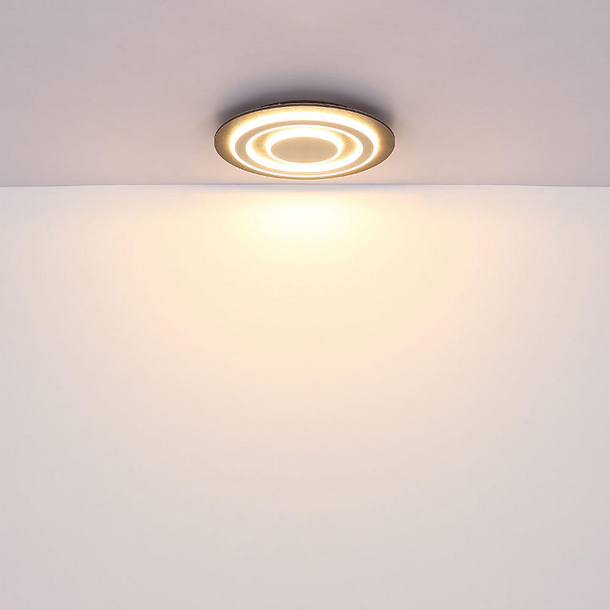 LED DECKENLEUCHTE Metall Champagner - Champagner, Metall (48/48/6.2cm) - Globo Lighting