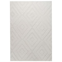 KOBEREC Krémově bílý 160/230 cm Borah - bílá/krémová, textil (160/230cm) - Beliani