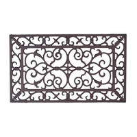 FUSSABTRETER Ornament, Gusseisen 34/58 cm - Braun, Metall (35/58cm) - Homescapes