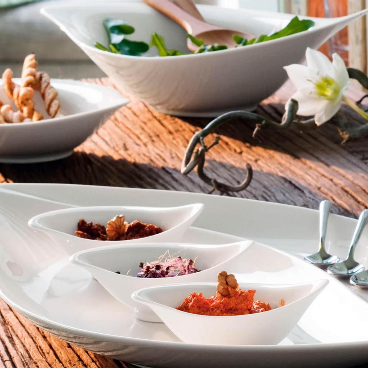 DIPSCHÄLCHEN New Cottage Special Serve Salad weiß 15 ml 6er Set - Weiß, Keramik (1cm) - Villeroy & Boch