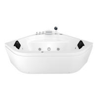 WHIRLPOOL Pool Badewanne Eckwanne W20R-TH-SC 140x140cm - Weiß, Glas/Kunststoff (140/55/140cm) - AcquaVapore by Sandra Jentho