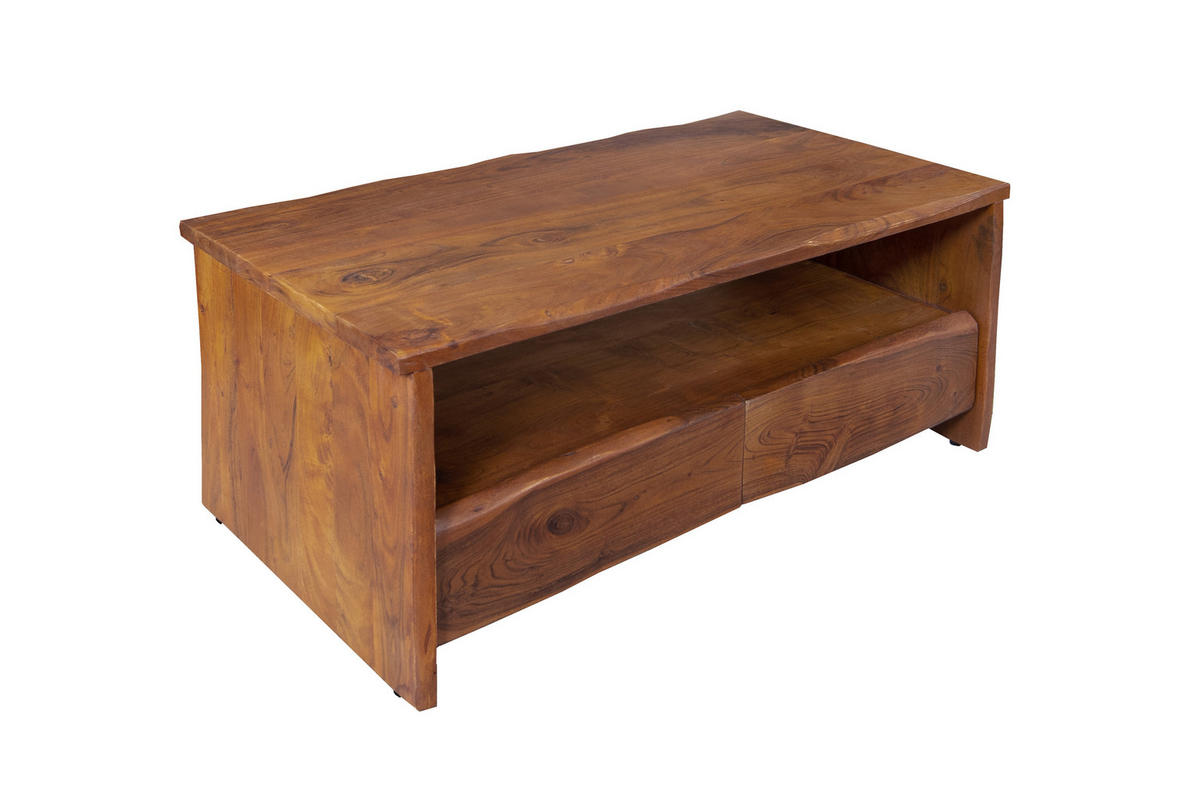 COUCHTISCH Akazie nuss DAHLIA 110 cm - Nussbaumfarben/Braun, Akazienholz/Holz (60/110/45cm) - SAM