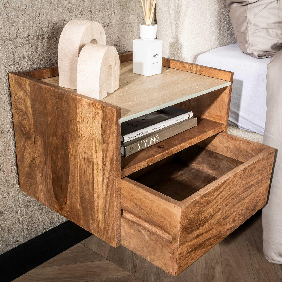 NACHTTISCH Nuovo Beige 35/40/ 30 cm - Beige, Holz (40/30/35cm) - Hoyz Collection