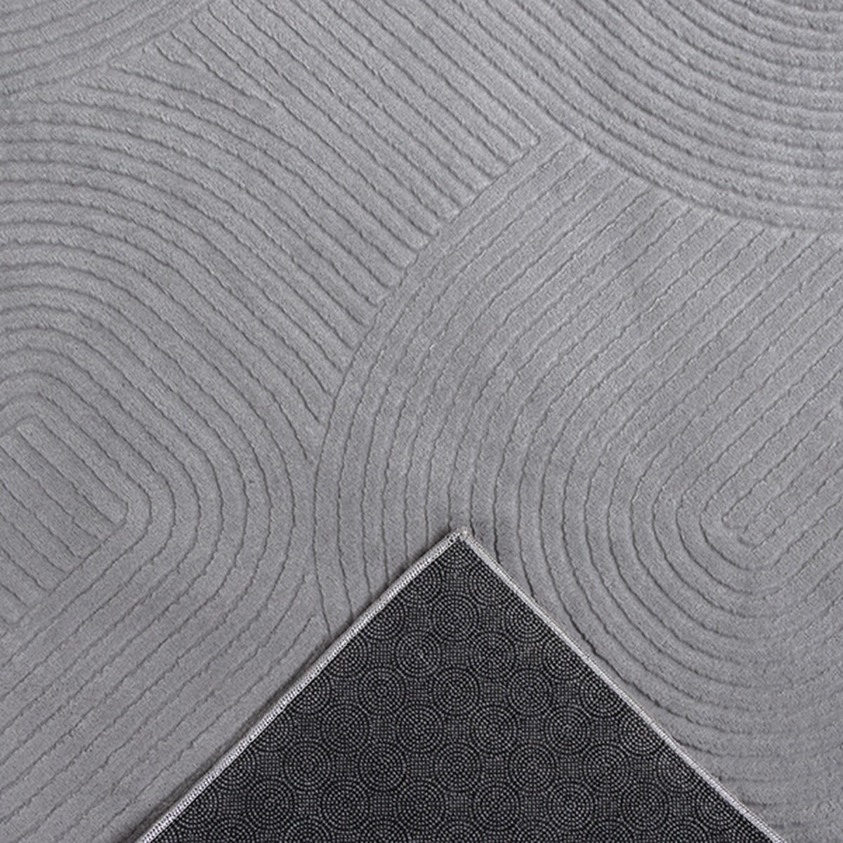 KURZFLORTEPPICH Antirutsch Geometrisch DALAR Polypropylen Grau 300 x 400 cm - Grau, Textil (300/400cm) - KADIMA DESIGN