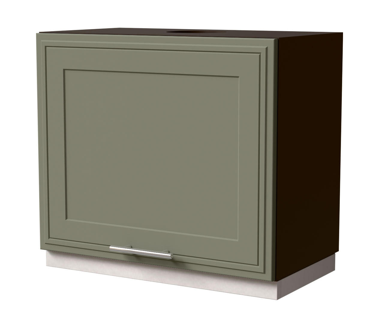 WRASENSCHRANK Salo W8/60 Lava / Reed Green Matt 60 / 32,5 / 50cm - Dunkelgrau/Grün, Holz/Holzwerkstoff (60/50/32.5cm) - Feldmann-Wohnen
