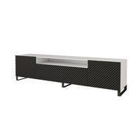 LOWBOARD ZENO-S 200x53x41 cm - Weiß / Schwarz - Schwarz, Holzwerkstoff (200/53/41cm) - ALTDECOR