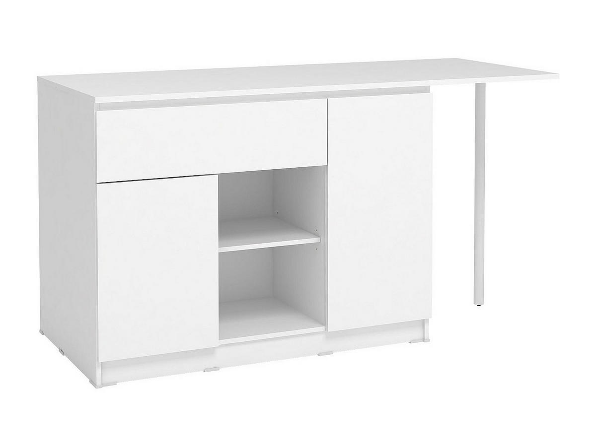 KÜCHENINSEL mit 2 Türen, 1 Schubladen & 2 Regalfächern - Weiß - TUNORI - Weiß, Holz (169.8/90.5/70cm) - Vente-Unique
