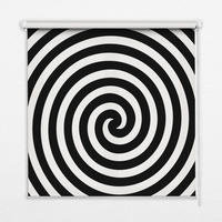 VERDUNKELUNGSROLLO 140x180 cm Hypnotisierender Kreis - Schwarz, Textil (140/180cm) - TULUP