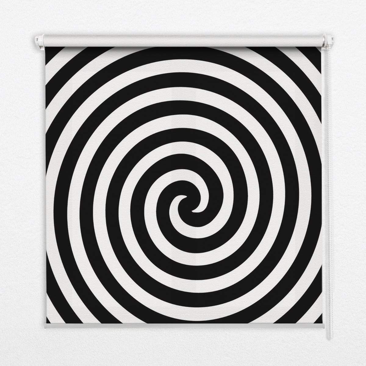 VERDUNKELUNGSROLLO 140x180 cm Hypnotisierender Kreis - Schwarz, Textil (140/180cm) - TULUP