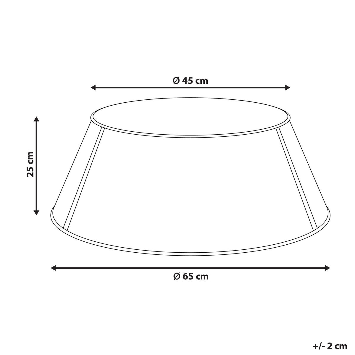 WEIHNACHTSBAUMKRAGEN 25 cm Silber Rovaniemi - Silberfarben, Metall (25cm) - Beliani